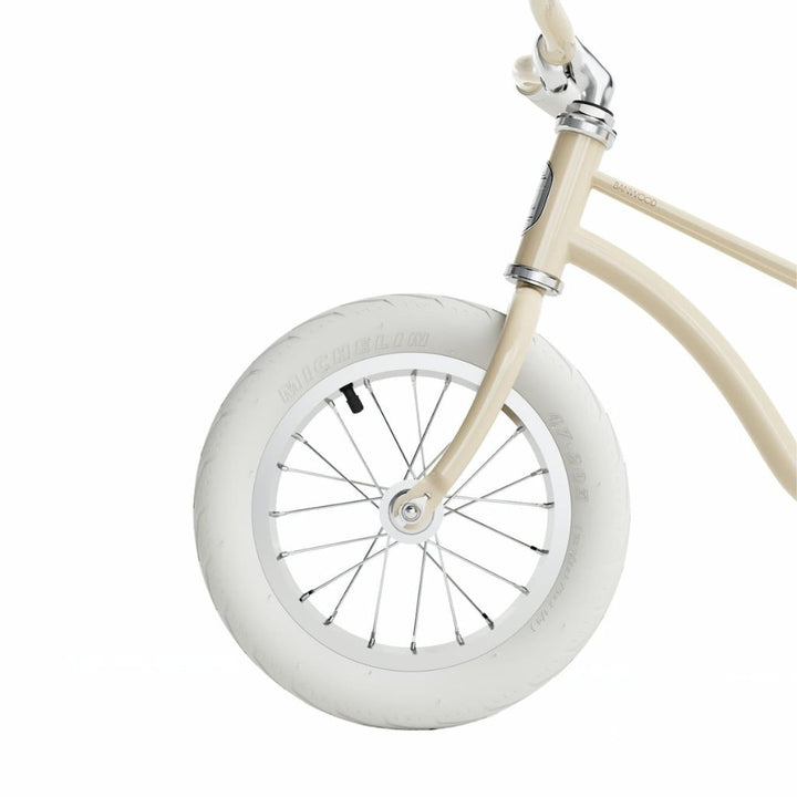 Front wheel of the cream Banwood Icon Balance Bike