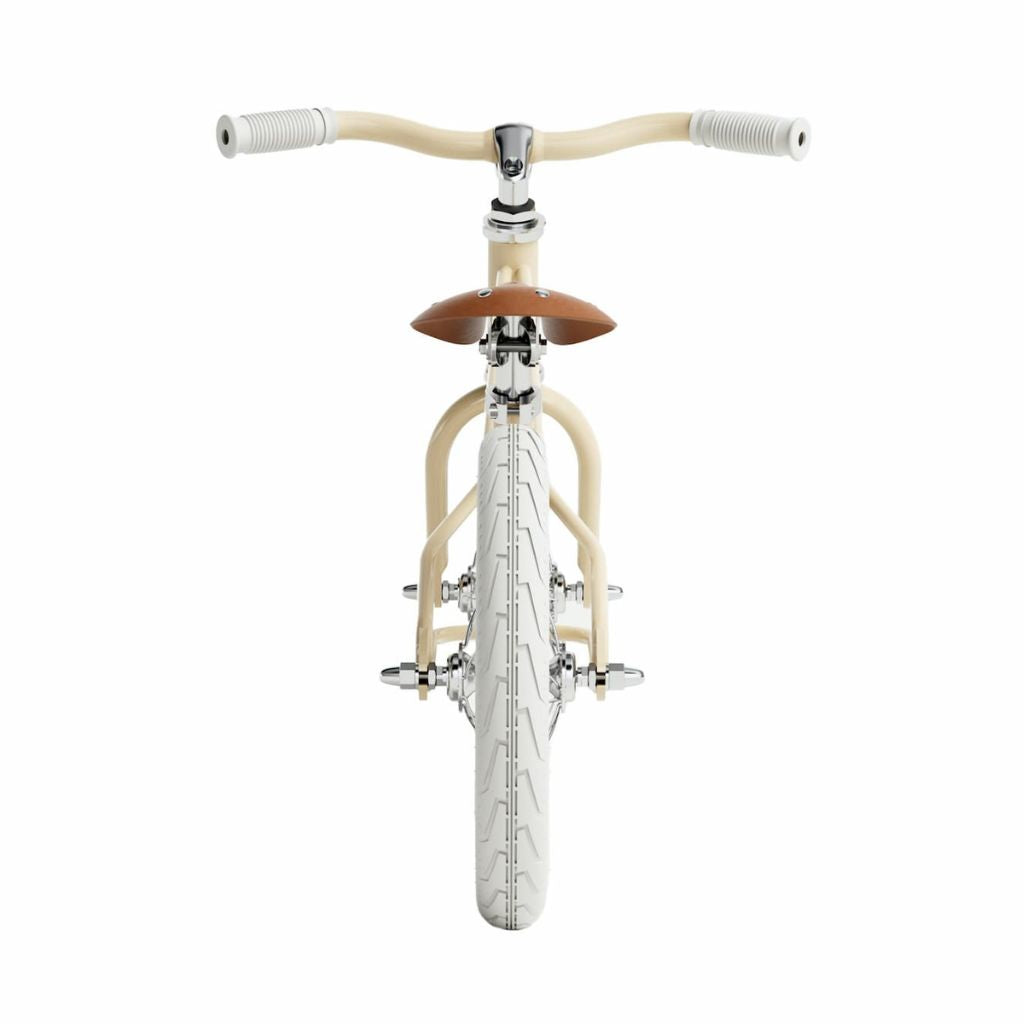 Back view of the cream Banwood Icon Balance Bike