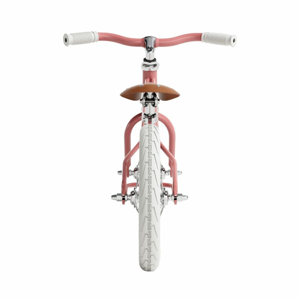 Back view of the Banwood Icon Balance Bike in rose