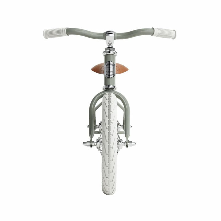 Front view of the sage Banwood Icon Balance Bike