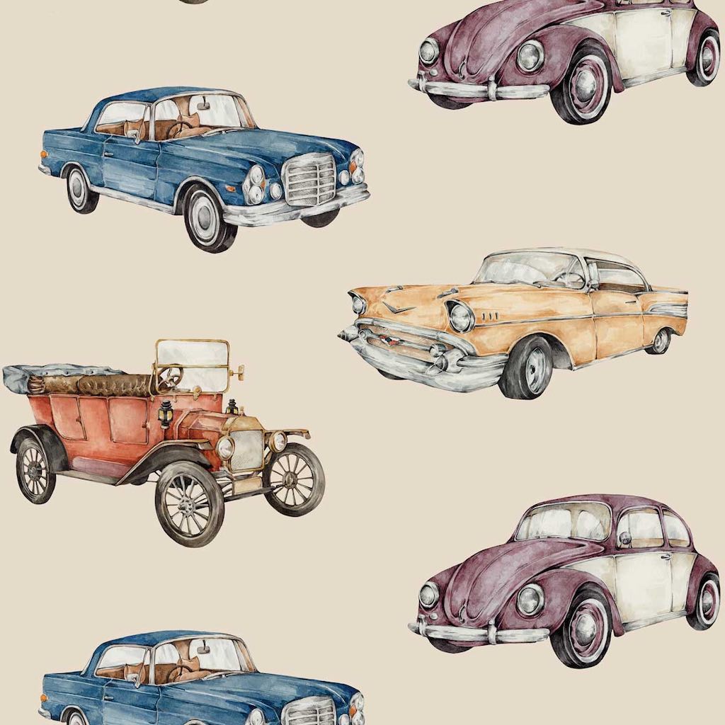 Dekornik Cars Sunny Beige Wallpaper – Oliver Thomas Children's Boutique