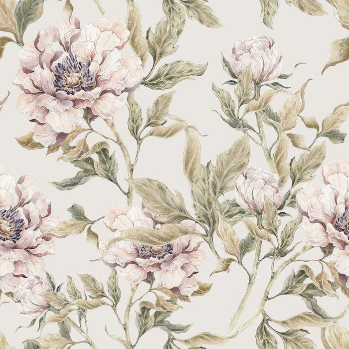 Dekornik Peonies Wallpaper - Beige – Oliver Thomas Children's Boutique